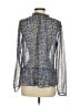 Gap 100% Polyester Blue Long Sleeve Blouse Size S - photo 2