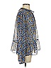 Gap 100% Polyester Blue Long Sleeve Blouse Size S - photo 4