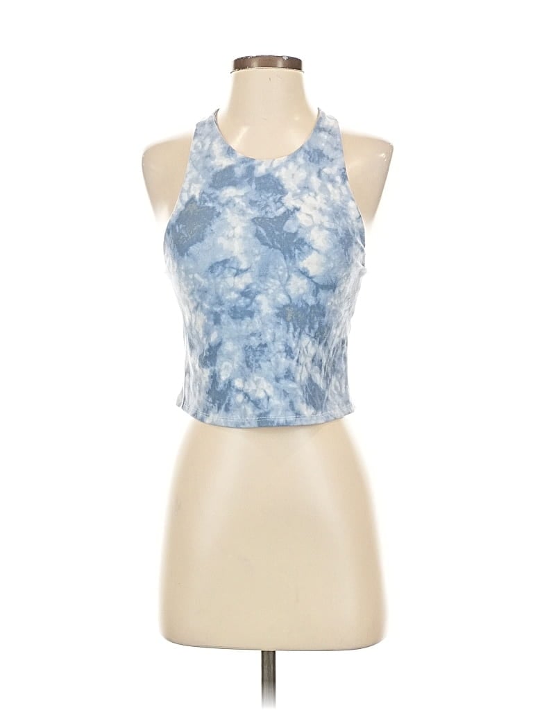 Click to view more detailed imagery on our partner's website Pre-owned Abercrombie & Fitch Tank Top Blue Halter Neckline Tops