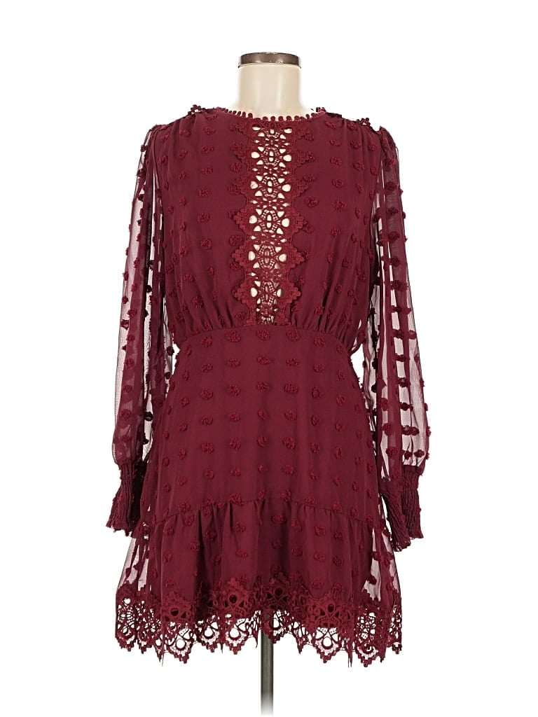 Pre-owned Lulus Cocktail Dress In Burgundy