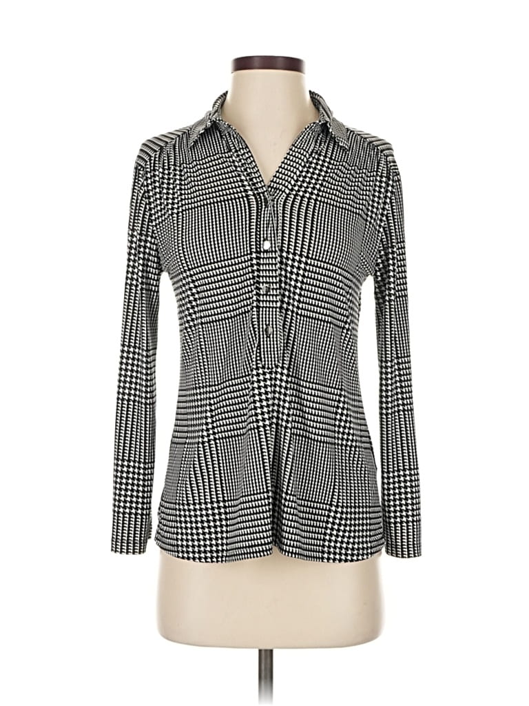 Pre-owned Premise Long Sleeve Blouse In Black