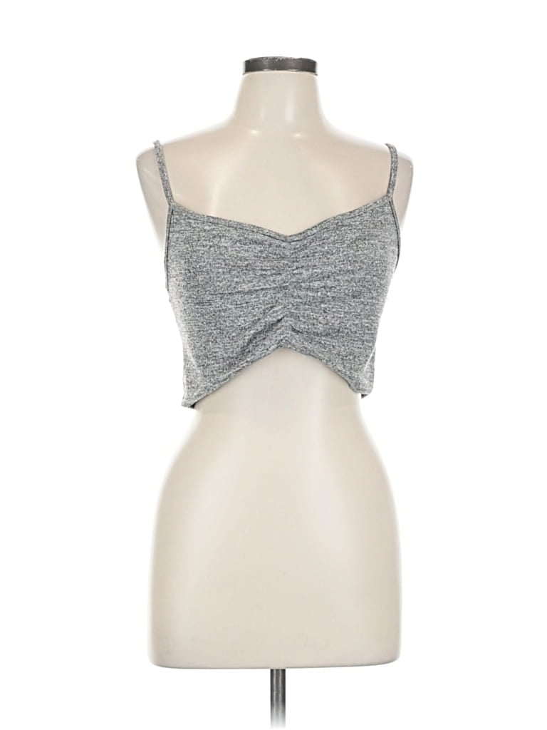 Pre-owned Nasty Gal Inc. Tank Top Gray Strapless Neckline Tops