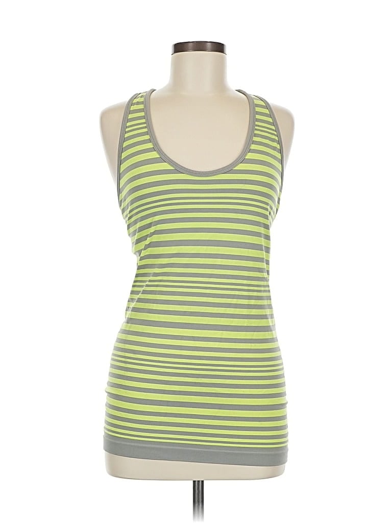 Pre-owned Athleta Tank Top Green Halter Neckline Tops