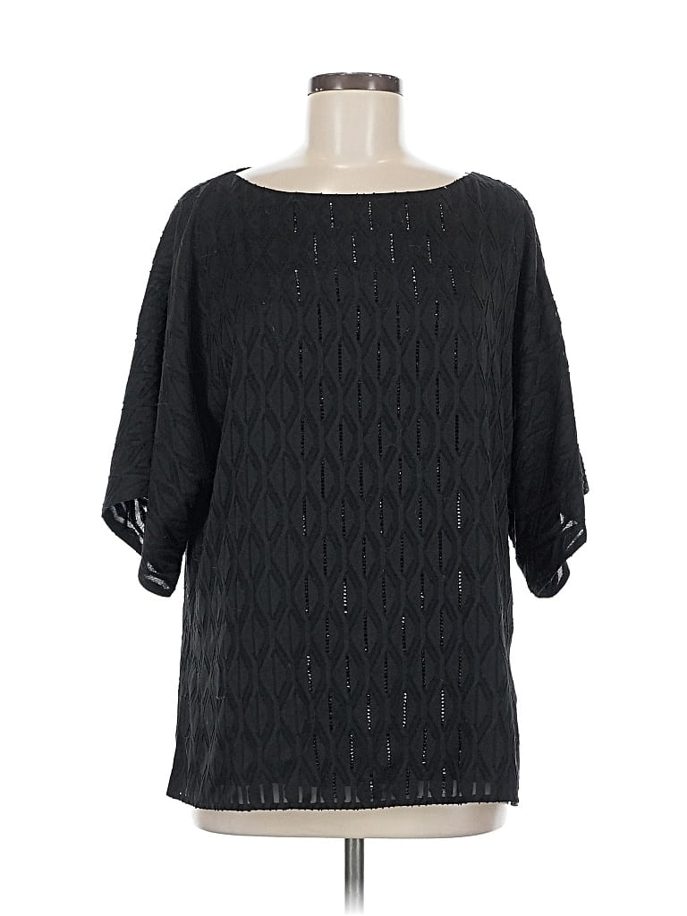 Click to view more detailed imagery on our partner's website Pre-owned St John 3/4 Sleeve Blouse In Black