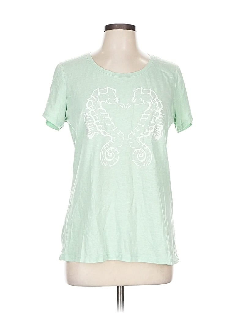 Pre-owned St. John's Bay Short Sleeve T-shirt In Green