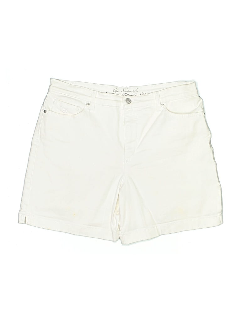 Pre-owned Gloria Vanderbilt Denim Shorts In White