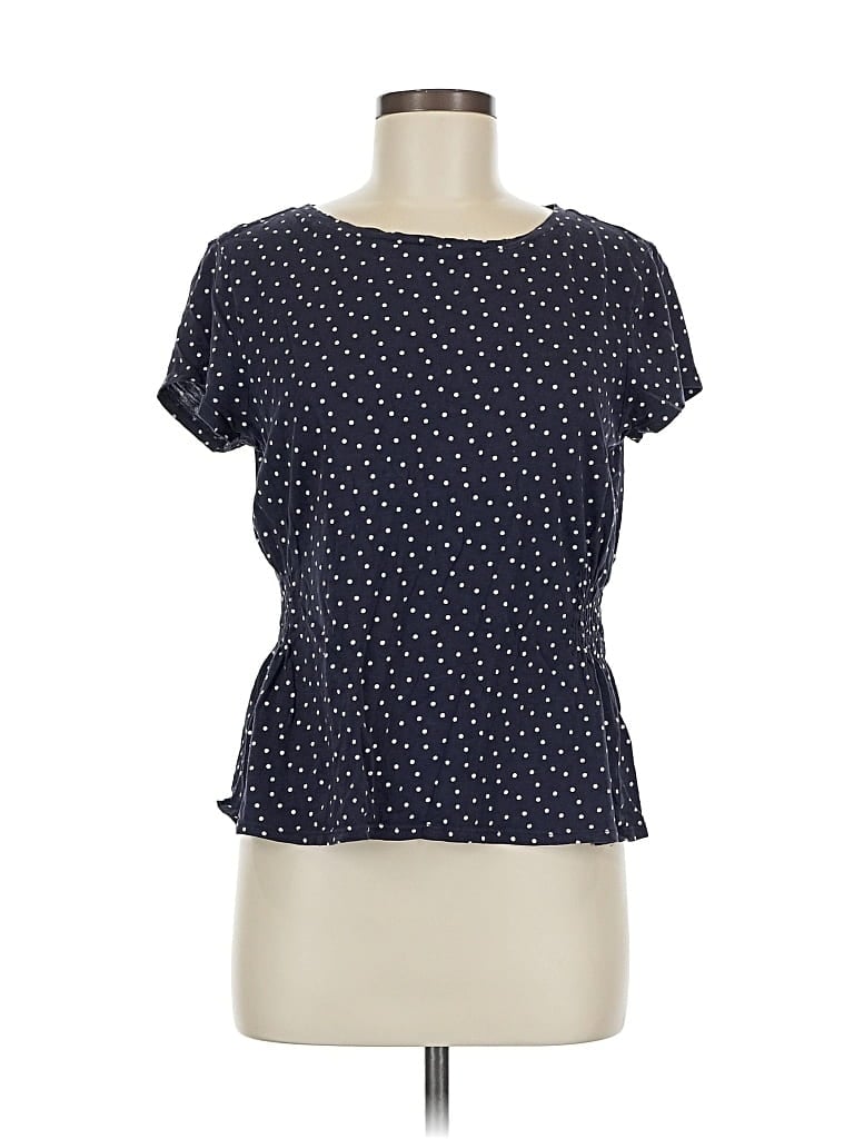 Pre-owned Ann Taylor Loft Short Sleeve T-shirt In Blue