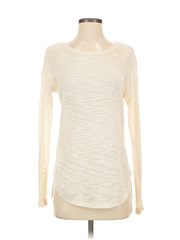 Pre-owned Ann Taylor Loft Pullover Sweater In White