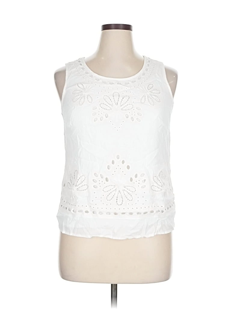 Click to view more detailed imagery on our partner's website Pre-owned Skies Are Blue Sleeveless Blouse In White