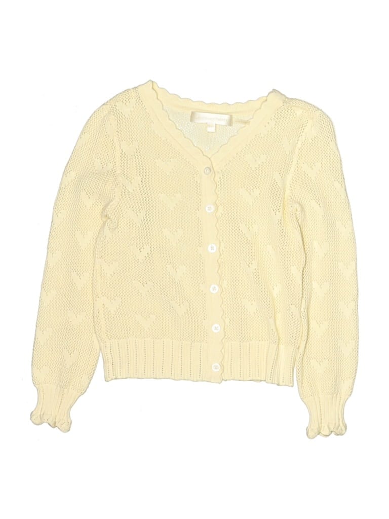Pre-owned Loveshackfancy Kids' Cardigan Sweater In Yellow
