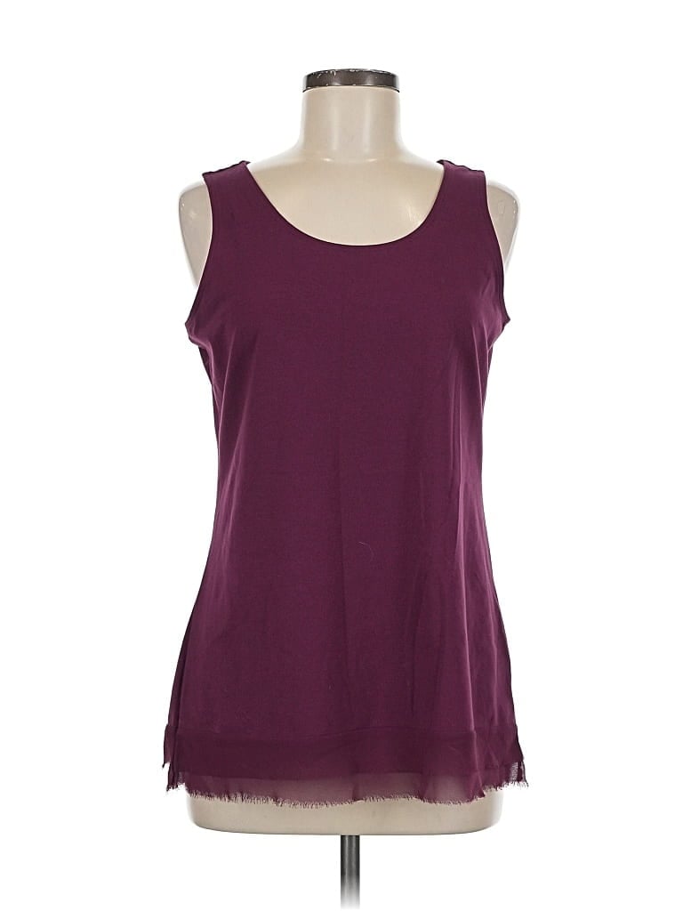 Pre-owned Coldwater Creek Sleeveless T-shirt In Purple