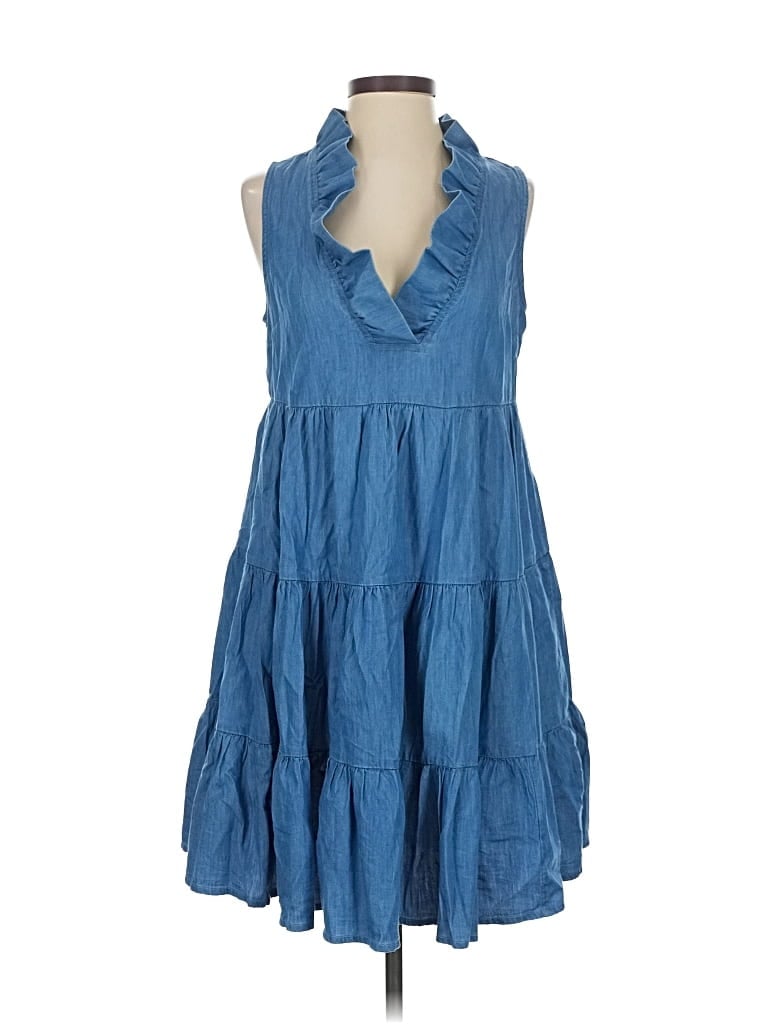 Pre-owned Crown & Ivy Casual Dress In Blue