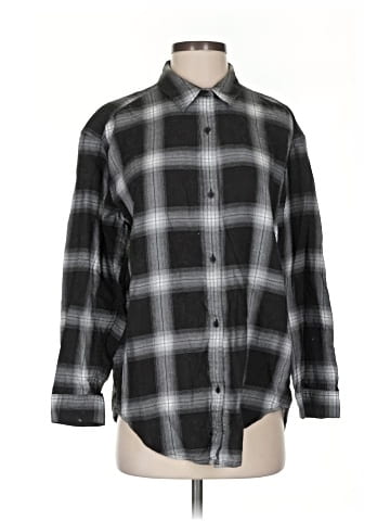 CALVIN KLEIN JEANS 3/4 Sleeve Button-Down Shirt (view 1)