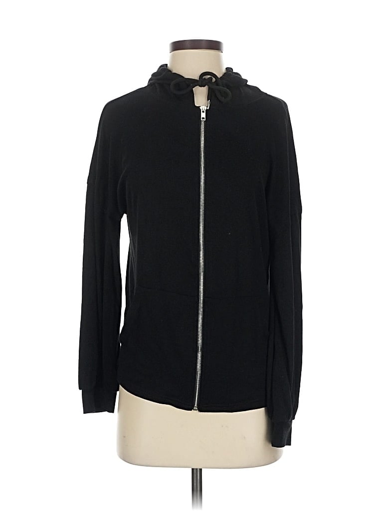 Pre-owned Unbranded Zip Up Hoodie In Black