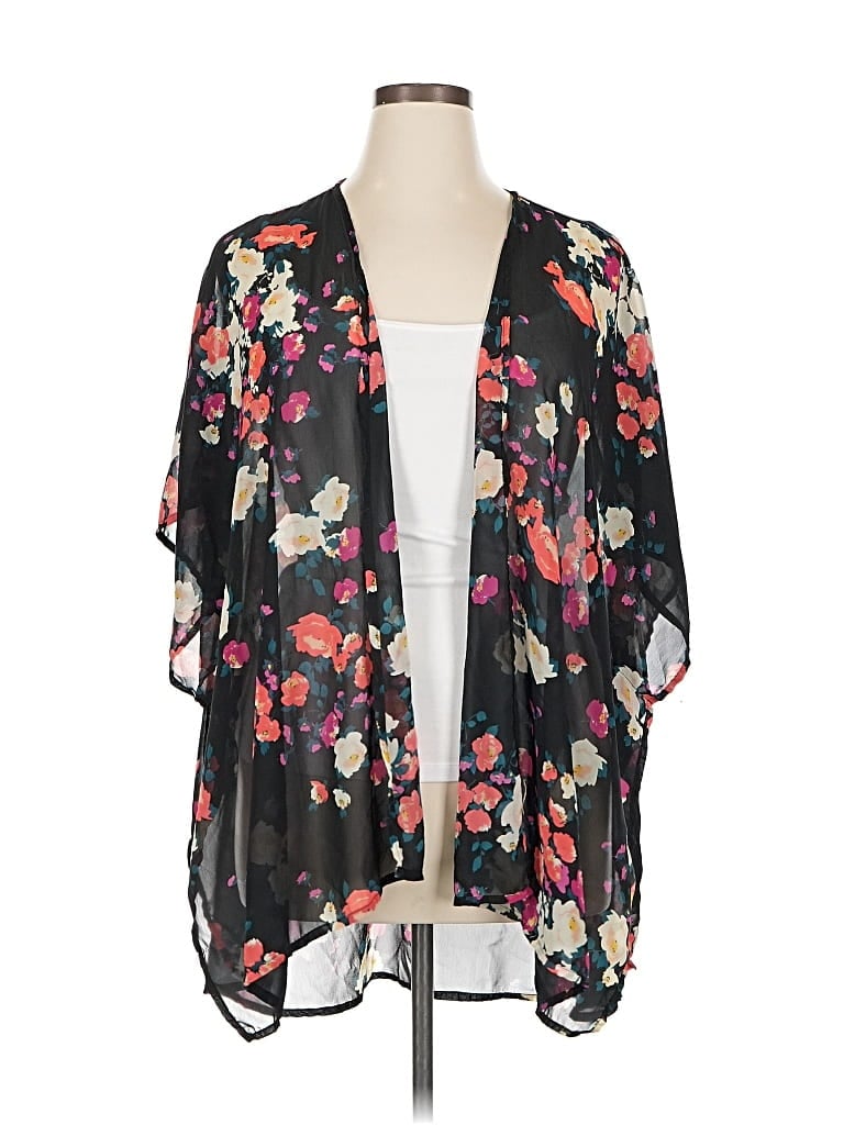 Pre-owned Charlotte Russe Kimono In Black