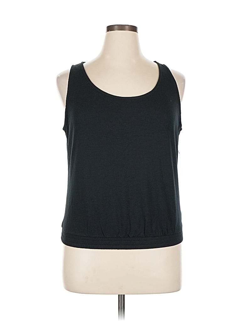 Pre-owned Ny & C Sleeveless Top Black Scoop Neck Tops