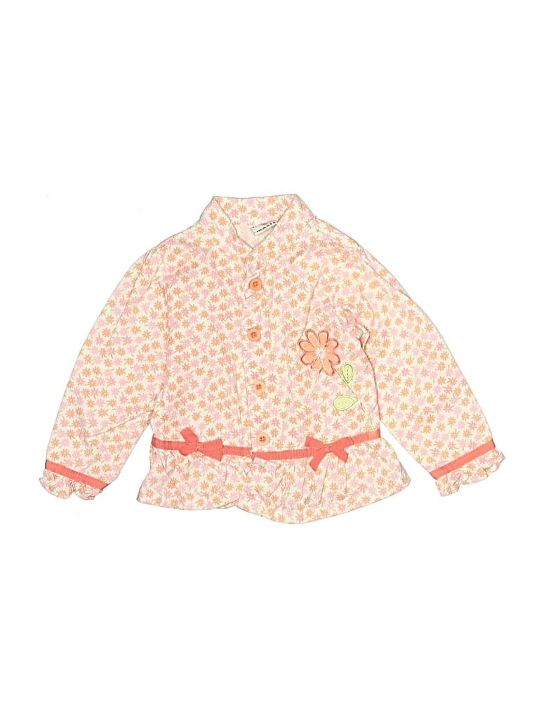 Pre-owned Young Hearts Kids' Long Sleeve Blouse In Orange