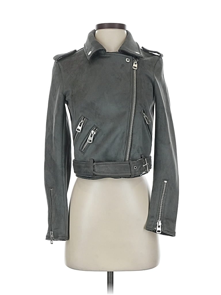 Pre-owned Zara Basic Jacket In Gray