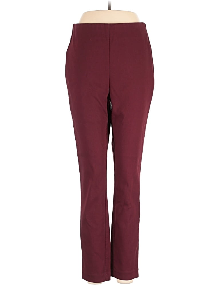 Pre-owned Ann Taylor Loft Active Pants In Burgundy