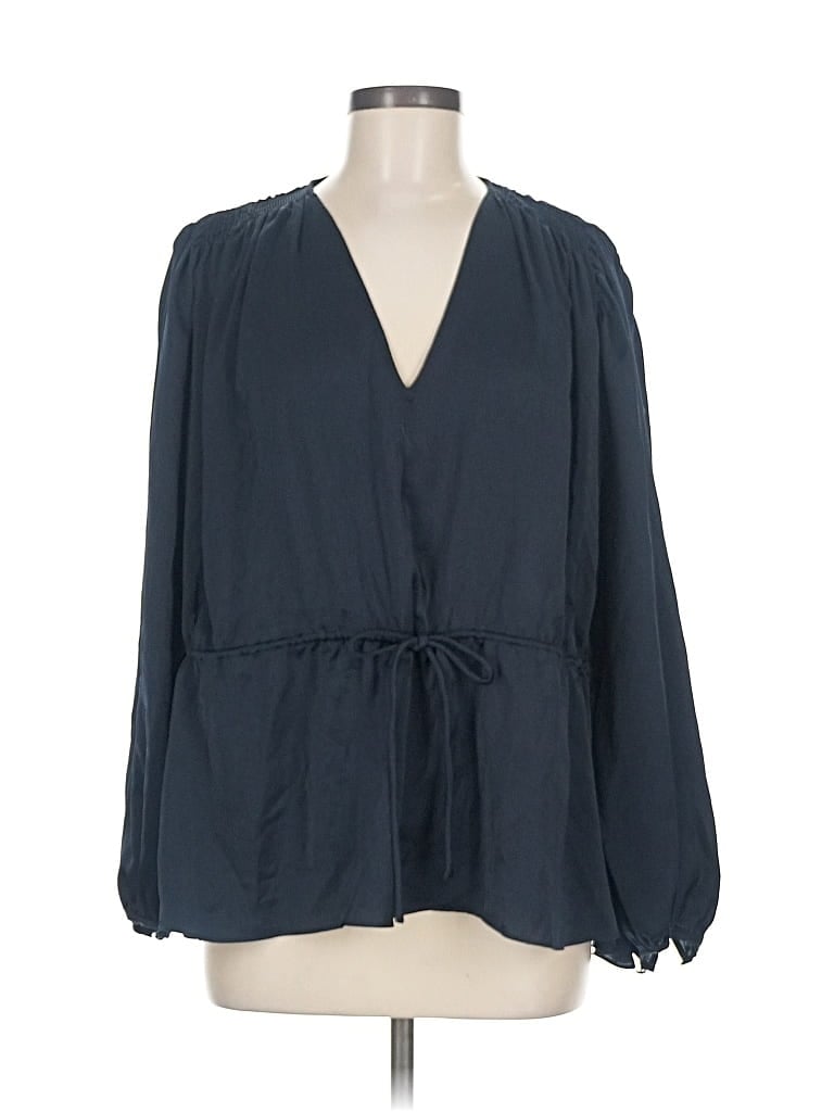 Pre-owned Jigsaw Long Sleeve Blouse In Blue