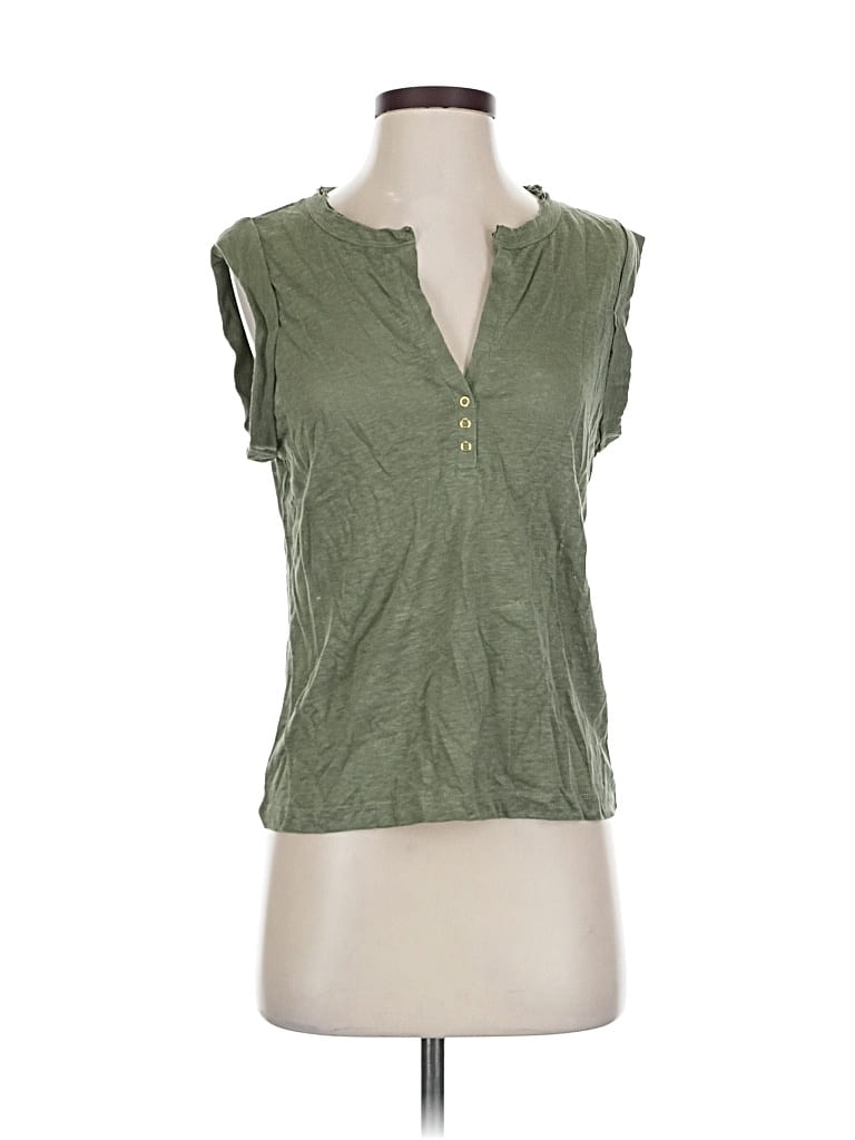Pre-owned Sundays Sleeveless Henley Shirt In Green