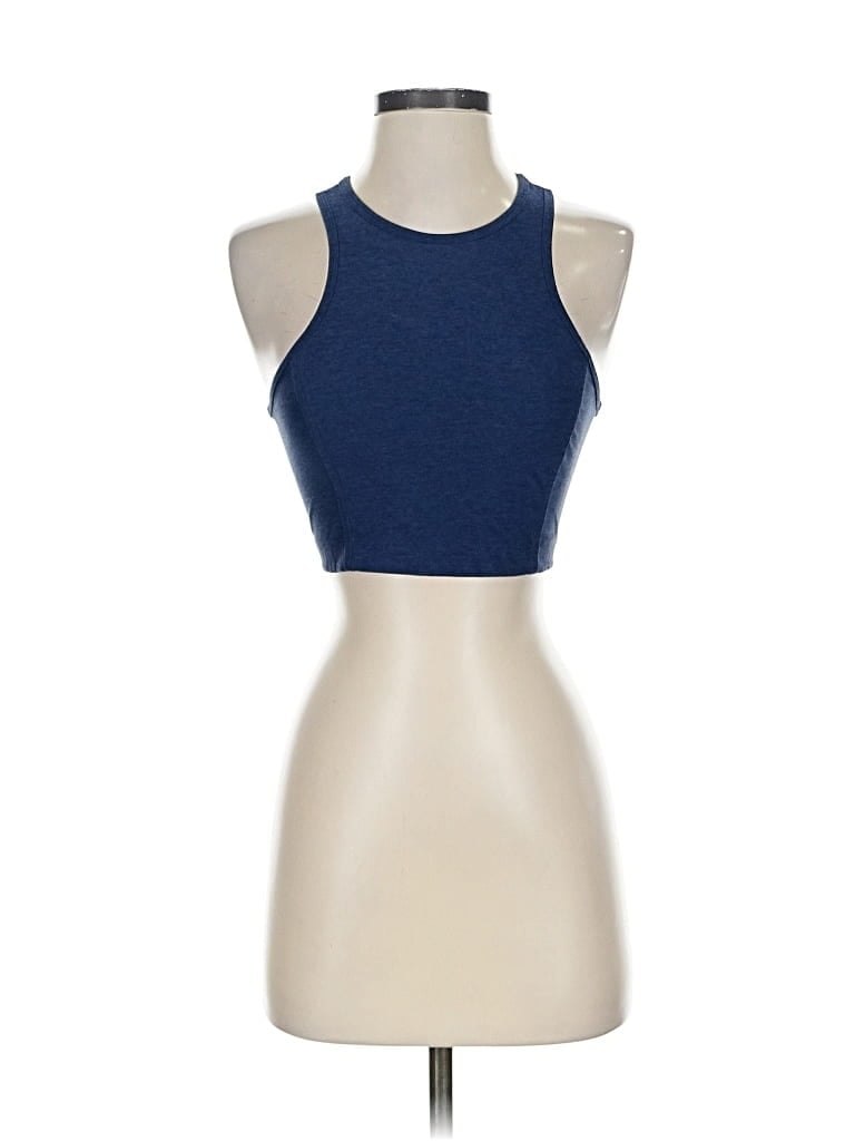 Pre-owned Outdoor Voices Tank Top Blue Halter Neckline Tops