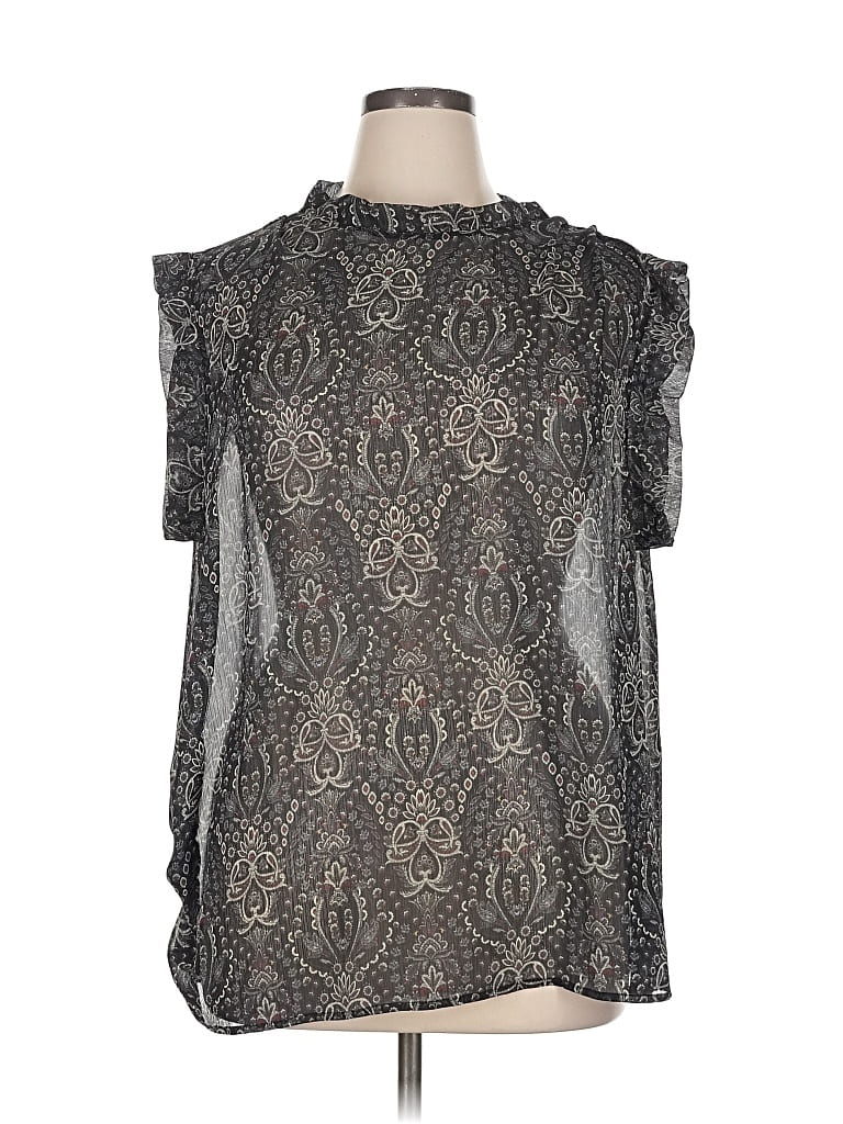 Pre-owned Malia Mills Sleeveless Blouse In Gray