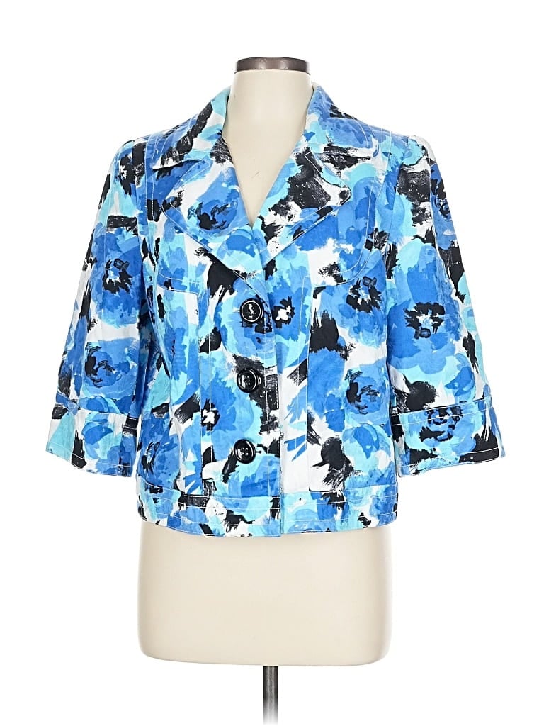 Pre-owned Kim Rogers Blazer Jacket In Blue