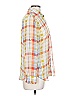 Timing 100% Polyester Plaid Orange Long Sleeve Blouse Size L - photo 4