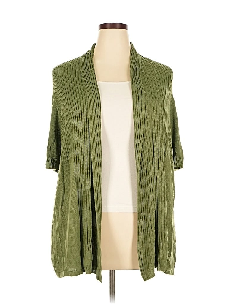Pre-owned Dressbarn Cardigan Sweater In Green