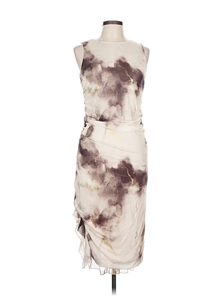 Pre-owned Beyove Cocktail Dress In White