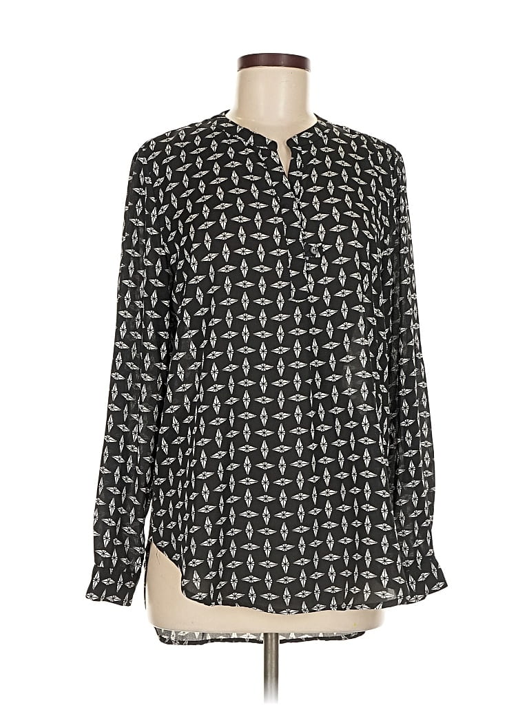 Pre-owned Premise Studio Long Sleeve Blouse In Black