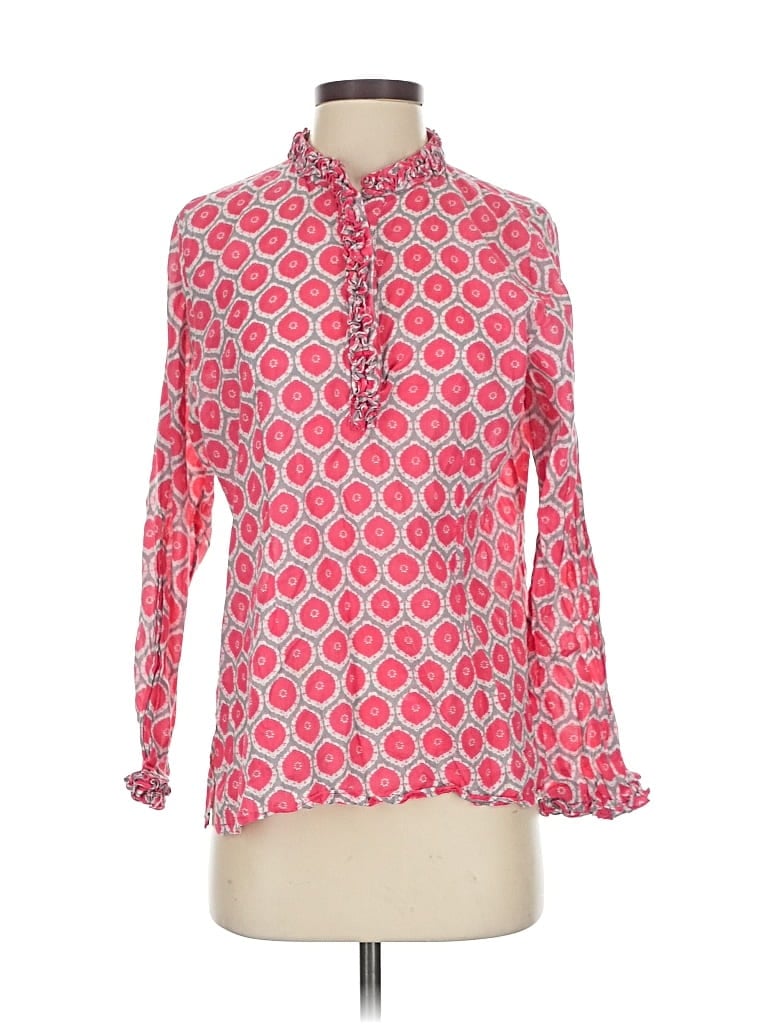 Pre-owned Rungolee 3/4 Sleeve Blouse In Pink