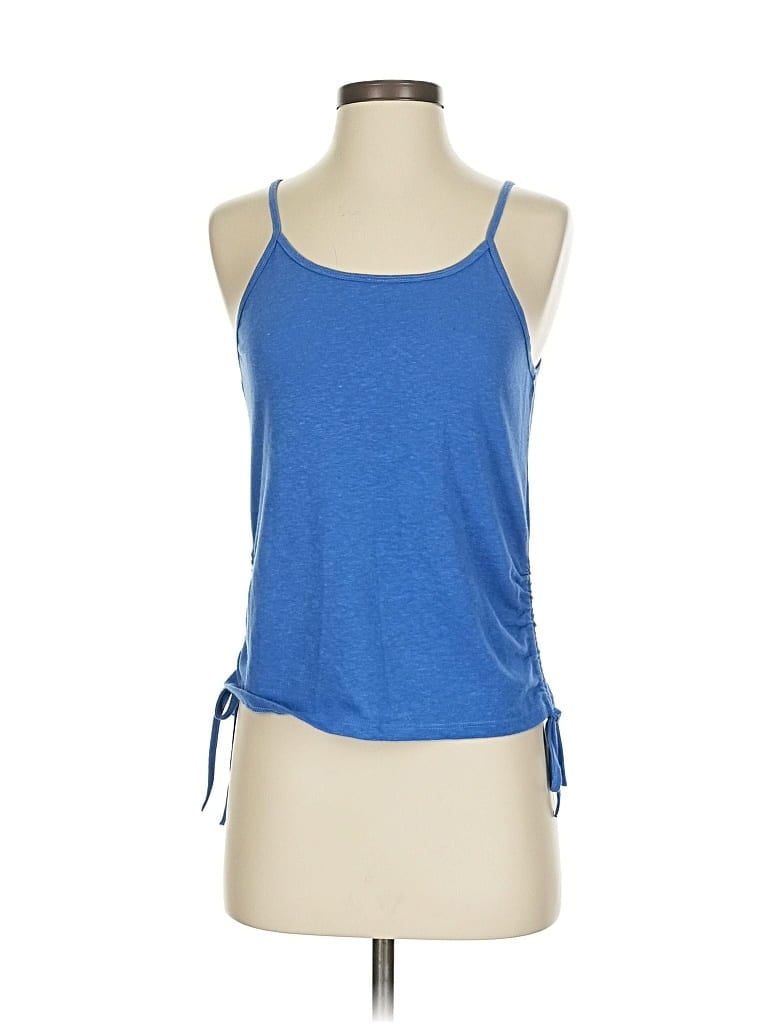 Pre-owned Assorted Brands Tank Top Blue Halter Neckline Tops
