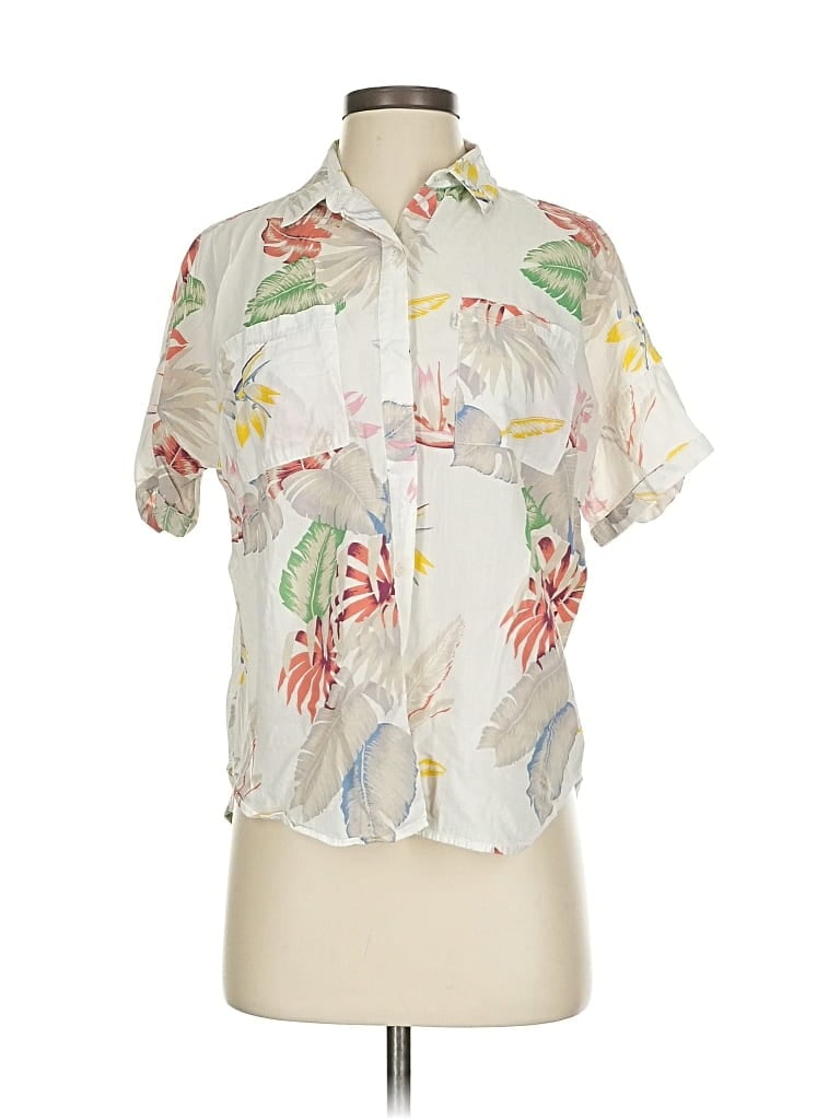 Pre-owned Levi's Short Sleeve Blouse In White