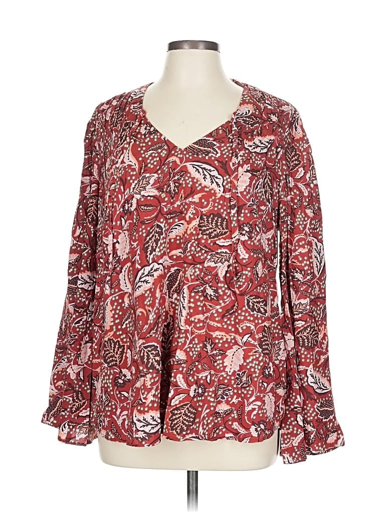 Jessica Simpson Long Sleeve Blouse In Red
