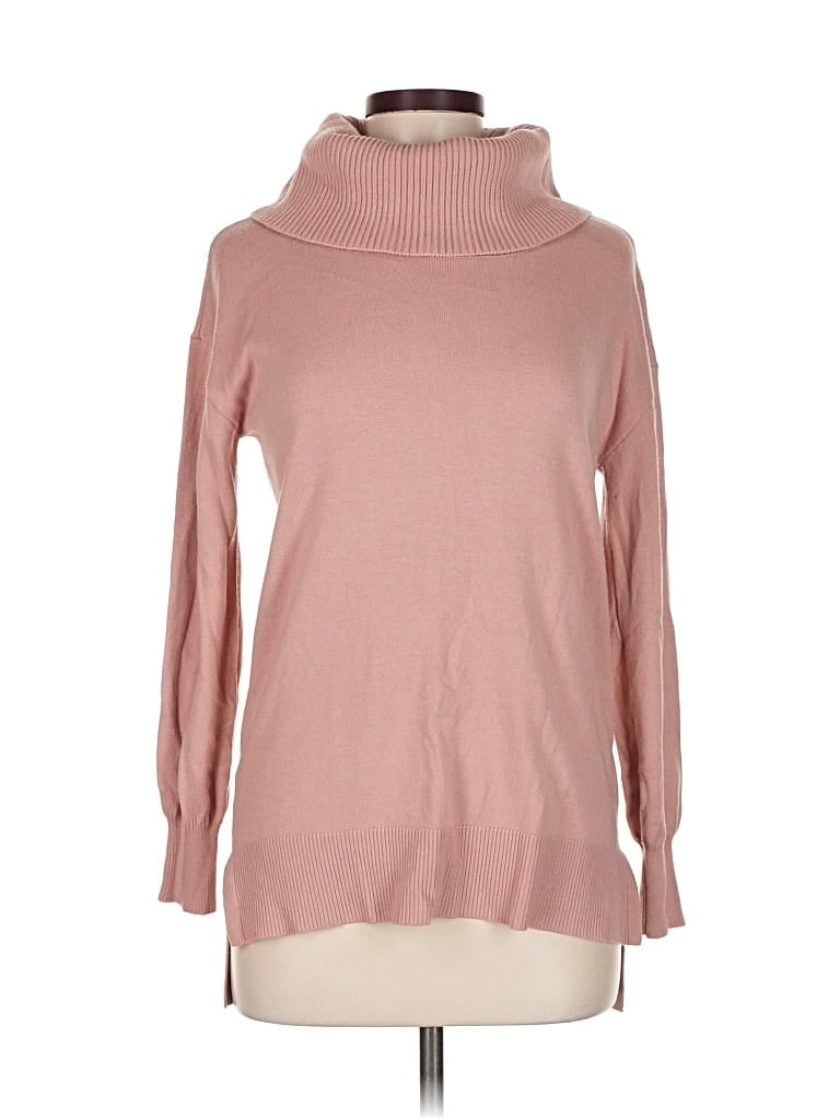 Pre-owned Ann Taylor Loft Turtleneck Sweater In Pink