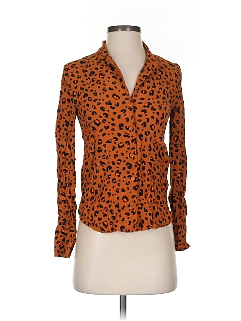 Pre-owned Paris Atelier & Other Stories Long Sleeve Blouse In Orange