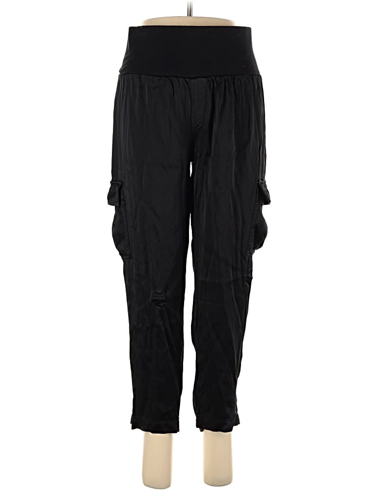 Pre-owned Three Dots Cargo Pants In Black