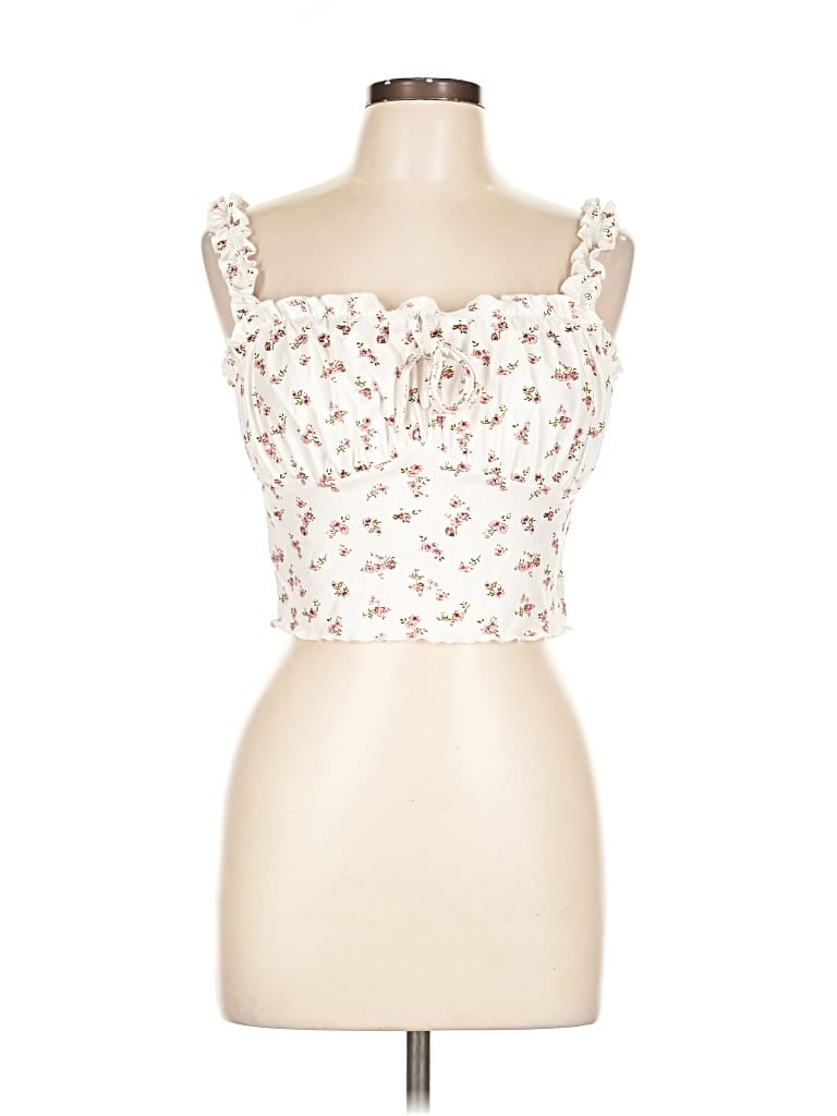 Pre-owned Shein Sleeveless Blouse In White