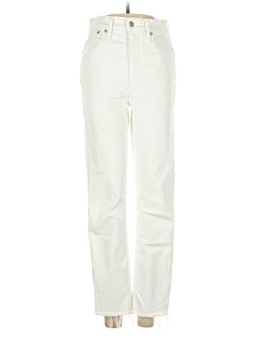Madewell The Perfect Vintage Jean in Tile White: Raw-Hem Edition (view 1)