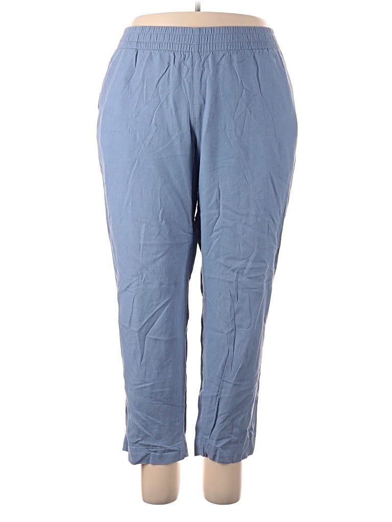 Pre-owned Old Navy Linen Pants In Blue