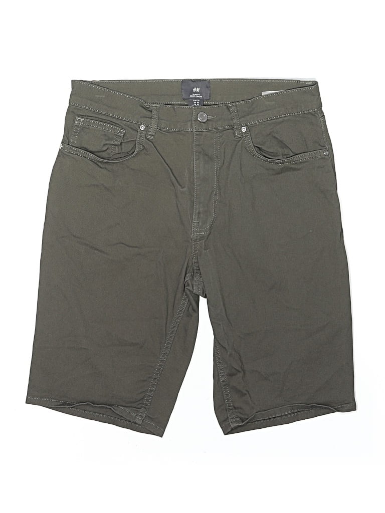 Pre-owned H&m Khaki Shorts In Green