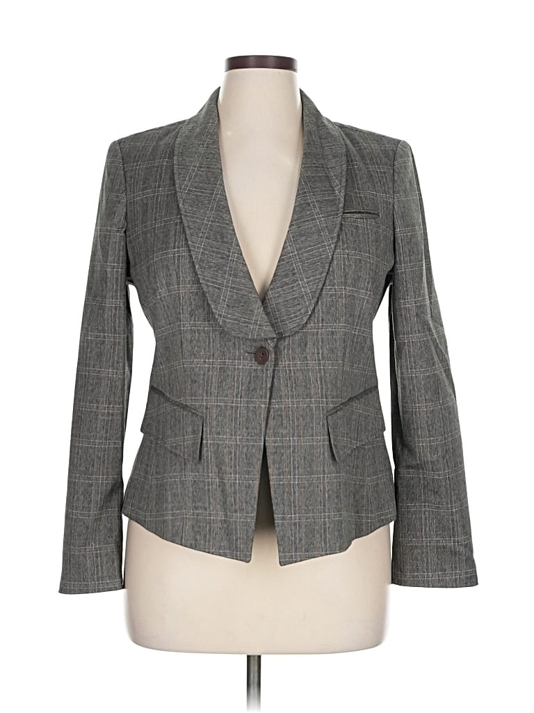 Pre-owned Signature By Larry Levine Blazer Jacket In Gray