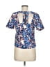 Mcginn 100% Polyester Blue Short Sleeve Blouse Size M - photo 2