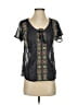 American Eagle Outfitters 100% Polyester Black Short Sleeve Blouse Size XS - photo 1