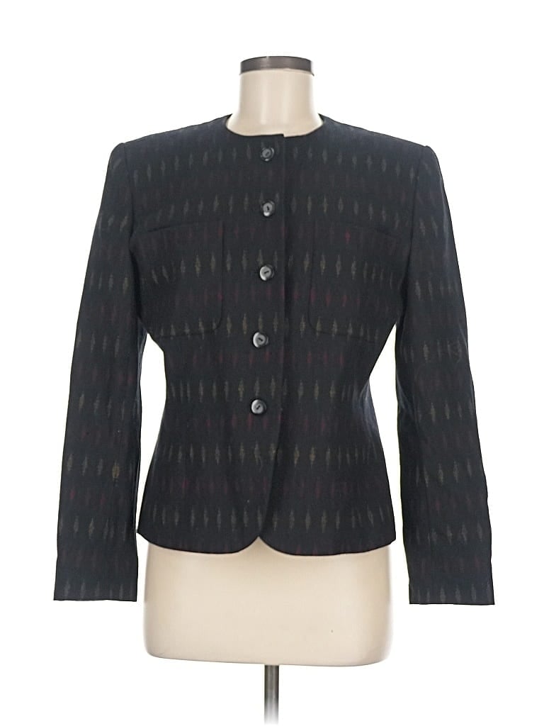 Pre-owned Jones New York Wool Blazer Jacket In Black
