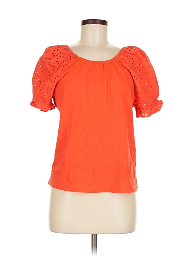J.crew Factory Store Short Sleeve Blouse In Orange