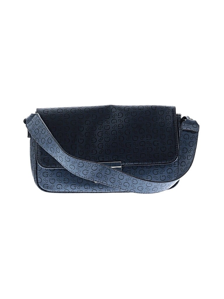 Pre-owned Guess Leather Satchel In Blue