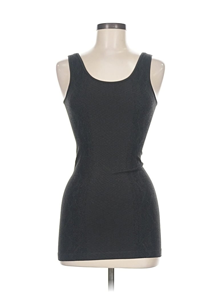 Pre-owned Skinny Tee Tank Top Black Strapless Neckline Tops